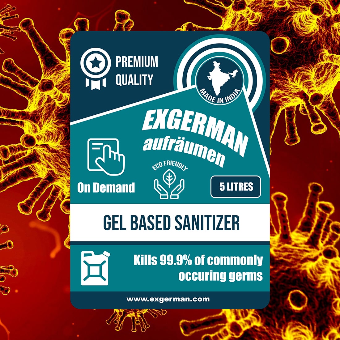 Gel based sanitizer 1 min